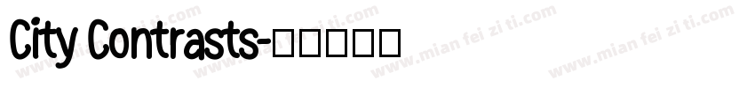 City Contrasts字体转换